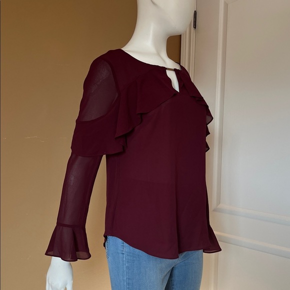 le chateau Tops - Le Chateau Deep Red Blouse